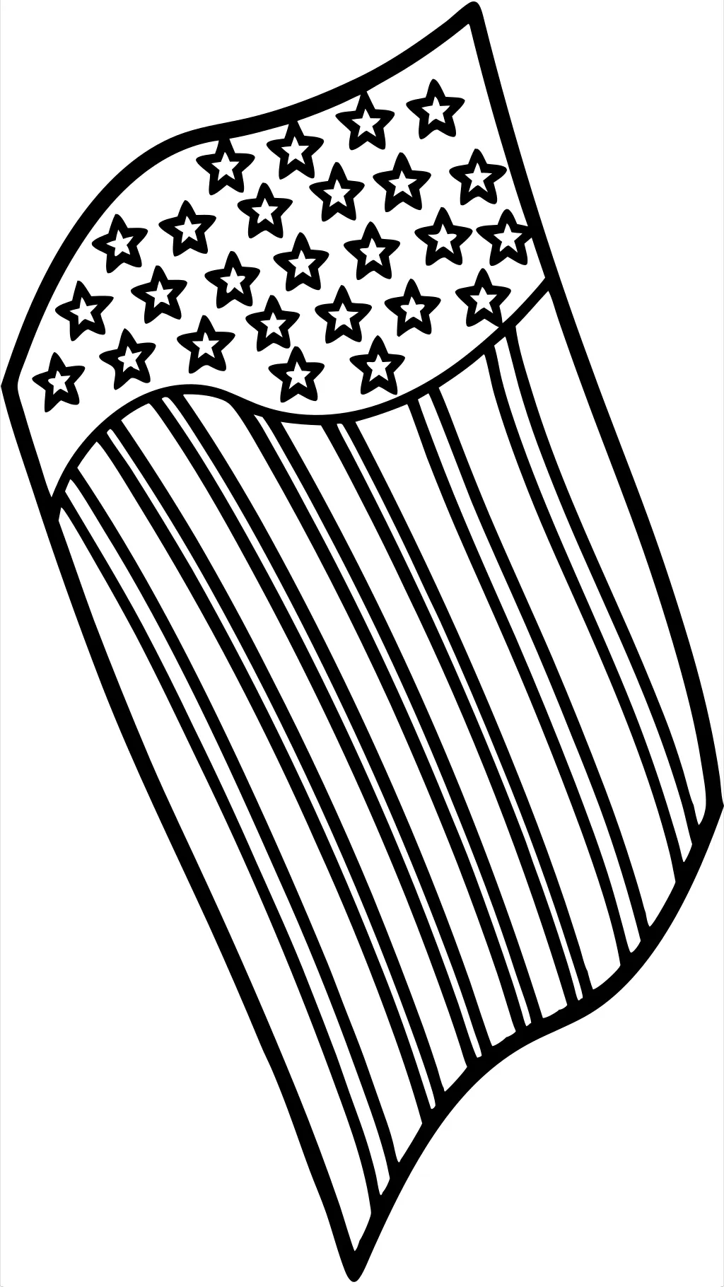 printable us flag coloring page